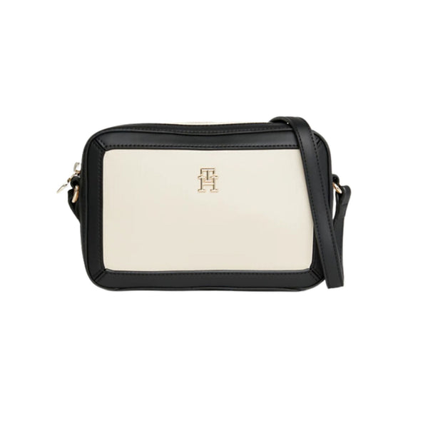 Tommy Hilfiger Borsa a spalla Borsa Donna modello Essential con finiture in contrasto Burro nero - Francavilla Moda